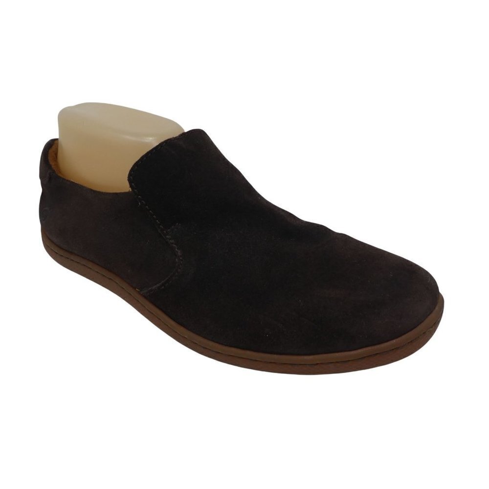 Born Galen Loafers Shoes Mens 8 Brown Suede Slip‎ On Comfort